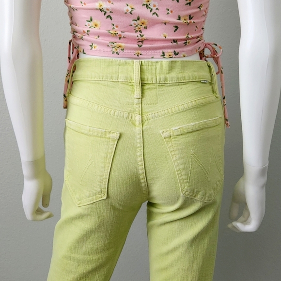 MOTHER The Tomcat Crop Straight High-Rise Jeans In Cirtron, Size 25 - Picture 3 of 16